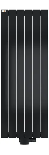 MERT Design Badheizkörper TEO, Tiefschwarz RAL 9005 - Heizkörper in edlem Tiefschwarz, ideal für moderne Bäder. Mit 749 Watt Leistung sorgt er für wohlige Wärme und stilvolles Design.