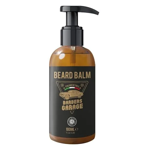Barbers Garage Bart Balsam (100ml) - Italian Details - Bartstyling für Bartglanz - LeaveIn oder RinseOut, Bartpflege, Bartreinigung