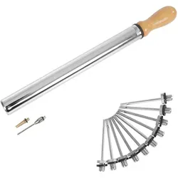 Ballpumpe chrom, ø 28 mm x 38 cm inkl. 10 Nadelventilen