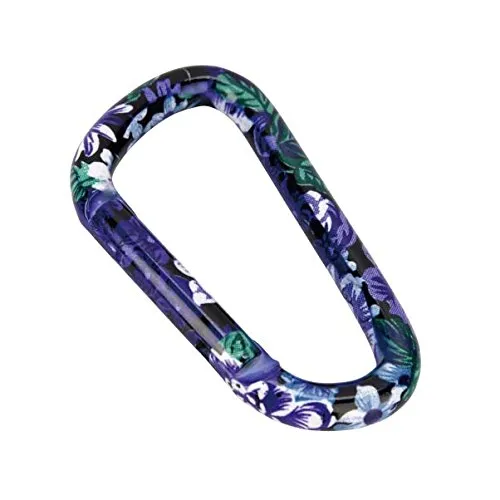 munkees Karabiner Blume Lila, Schlüsselanhänger, Mehrzweck-Karabiner, Aluminium, 3326