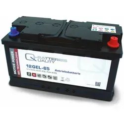 Q-Batteries 12GEL-65 Antriebsbatterie 12V 65Ah - Batterien & Akkus, wartungsfreie Gel-Batterie mit hoher Zyklenfestigkeit, ideal für Reinigungsmaschinen und industrielle Anwendungen.