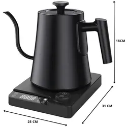 Produktbild Elektrischer Wasserkocher Schwanenhals 1200W | 1L mit Warmhaltefunktion