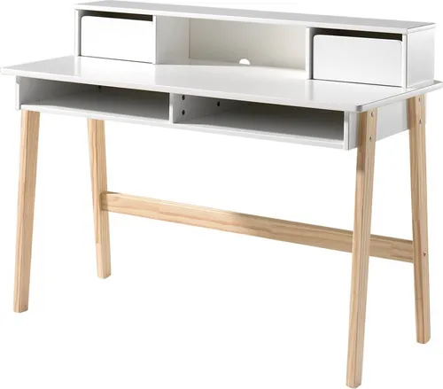 Schreibtisch Kiddy MDF und Kiefer Weiß 120x60 cm