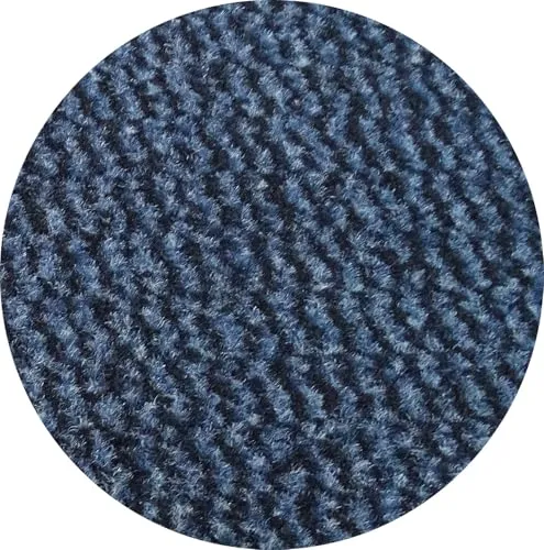 MERTEX runde Schmutzfangmatte mit Kettelkante in schwarz Ø 100 cm in Bern blau
