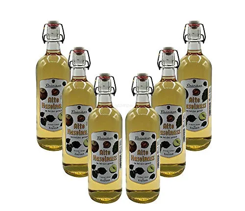 Raunikar - 6er Set Alte Haselnuss Schnaps - 6x 1L (38% Vol)- [Enthält Sulfite]