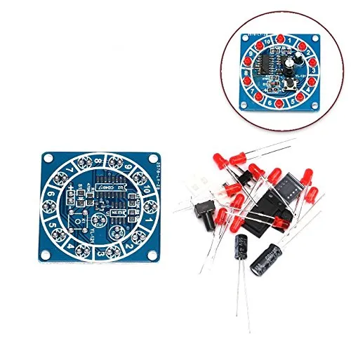 LED Mini Roulette Lötbausatz Lernkit mit NE555 und CD4017