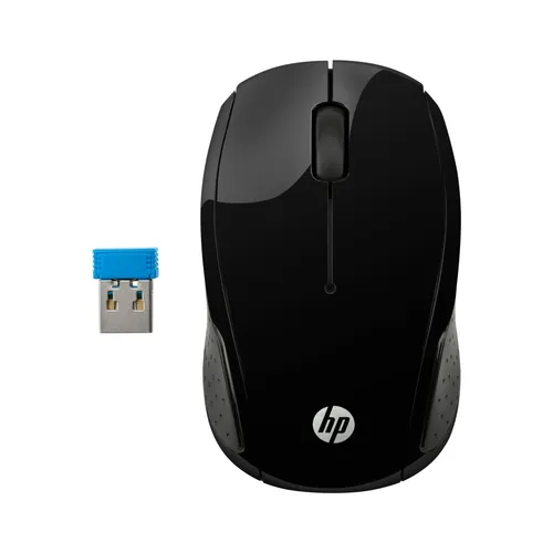 Produktbild HP 200 Kabellose Maus Schwarz 2.4 GHz mit rotem LED-Sensor