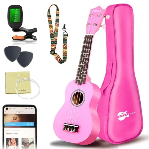 Everjoys Sopran Ukulele Set für Anfänger