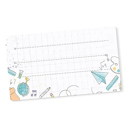 itenga 40x Buchetiketten Heftetiketten 9x4,5cm I Schulheft Etiketten I Namensschild beschreibbar selbstklebend Aufkleber aus Haftpapier (Doodles)