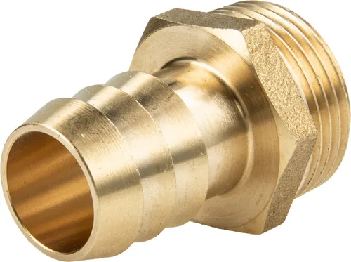 tecuro Sauger Schlauchstutzen-Schlauchtülle Ø 25 mm x Außengewinde G 1 Zoll - Messing blank