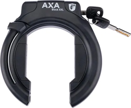 AXA Rahmen- Akkuschloss Block XXL Az Shimano Tube Silber,schwarz, 583400560X05ST (583400560X05ST)