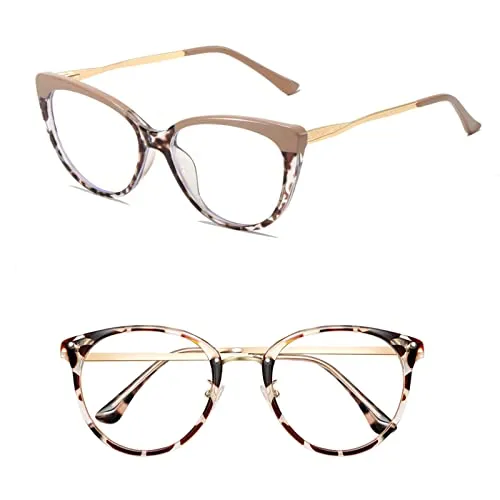 SUNTIRC Blaulichtfilter Brillen PC Gaming Bluelight Filter Uv Anti blaulicht Damen Herren Brillen ohne sehstärke Computer Brillenfür PC Handy und Fernseher,Blue Light Blocking Glasses