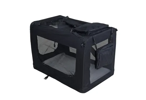 ESTEXO Faltbare Hundebox XXXL - Faltbare Transportbox für Hunde und Katzen; platzsparend, mit gepolstertem Boden und optimaler Frischluftzufuhr durch Netzeinsätze. Ideal für Reisen und Zuhause.