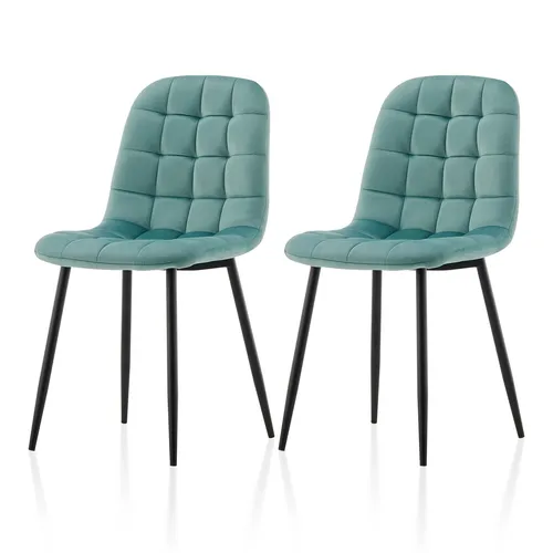 Ofcasa Esszimmerstuhl 2er Set – Samt Schalenstuhl für stilvolles Dining