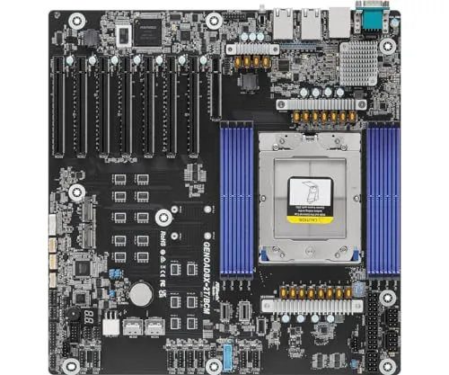 ASRock Mainboard GENOAD8X-2T - EEB Mainboard mit Sockel SP5, unterstützt AMD EPYC 9004 Prozessoren und bietet 8 DIMM-Steckplätze für DDR5-RAM für maximale Leistung.