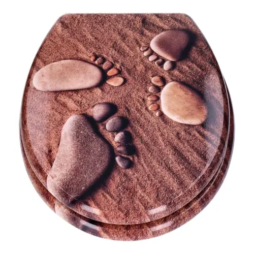 TP WC-Sitz sandfeet - Hochwertiger WC-Sitz in Sandfarbe, mit komfortabler Soft-Close-Funktion für leises Schließen und einfache Montage.