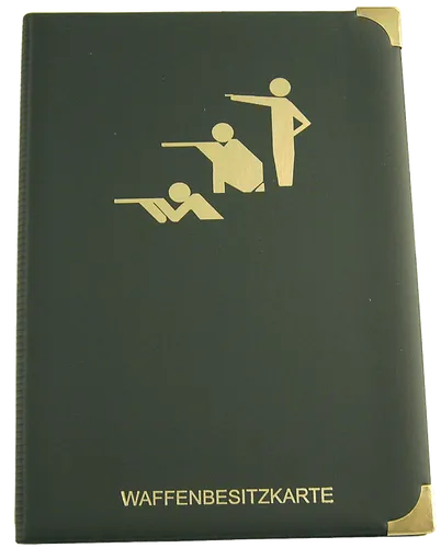 WbK - Etui, Motiv Sportschütze, Kunstleder, grün