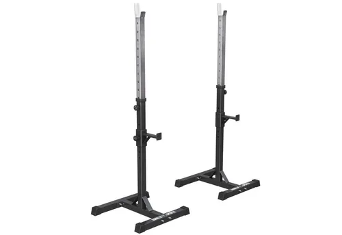 GORILLA SPORTS Verstellbarer Langhantelständer - bis 500 kg Belastbarkeit - Langhantelständer für effektives Training ohne Partner, mit verstellbarer Ablagenhöhe von 105 bis 172 cm. Ideal für Kniebeugen und Bankübungen, platzsparend und stabil.