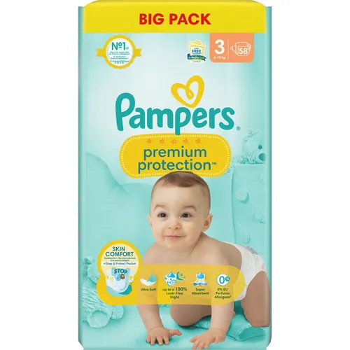 Pampers New Baby Gr.3 Midi 6-10kg 58 Stück