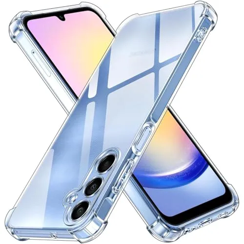 CoolGadget Rugged Handyhülle für Samsung Galaxy A25 5G Rugged Case, stoßdämpfende TPU Hülle Transparent Klar, kompatibel mit Samsung Galaxy A25 5G (6,5 Zoll)