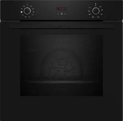 B1CVD0AK3 N 30 Backofen schwarz, 60 cm - Großer 71 Liter Backofen mit Energieeffizienz A+, bietet Umluft, Heißluft und konventionelle Heizarten für vielseitiges Kochen.