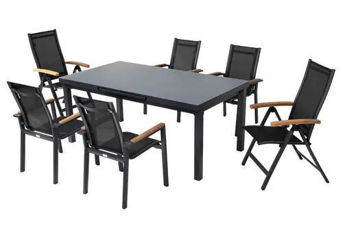OUTFLEXX Garten-Essgruppe mit Ausziehtisch