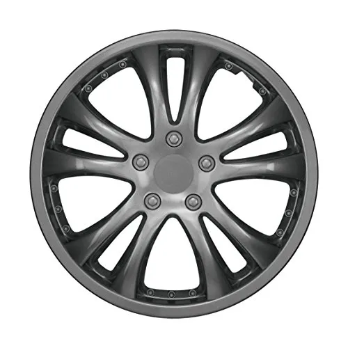 Radzierblende NEOX Graphite 14 Zoll 4er Set - Hochwertige Premium Radzierblende aus schlagfestem ABS-Kunststoff. Werkzeuglose Befestigung sorgt für einfache Montage. Ideal für einen stilvollen Look Ihres Fahrzeugs. 4er Set für alle vier Räder.