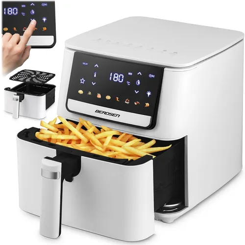 Heißluftfritteuse Berdsen Bd-662, Weiß – 1700 W, 6,5 l