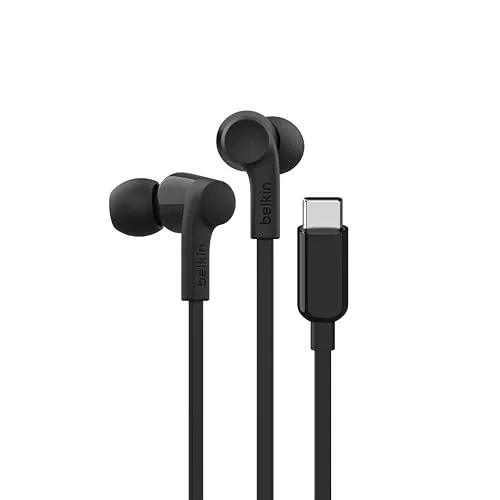 SoundForm Earphones with Mic - Kabelgebundene Ohrhörer mit Mikrofon und USB-C, bieten hervorragende Geräuschisolierung für ein ungestörtes Hörerlebnis.