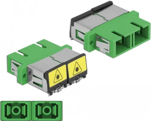 - LWL Kupplung, Laserschutzklappe SC Duplex Buchse zu SC Duplex Buchse Singlemode 86892