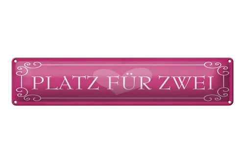 Femer GmbH Metallschild Spruch 46x10 cm Platz für zwei, (1 St), gewölbte Oberfläche, abgerundete Ecken, umgeschlagene Kanten
