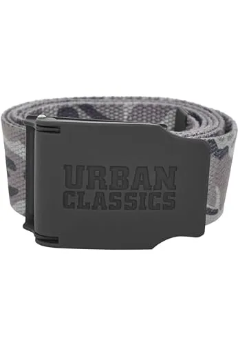 Urban Classics Unisex Woven Rubbered Touch UC Gürtel, Mehrfarbig (Grey Camo 00866), 120 cm