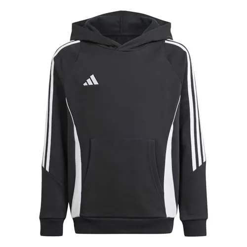 adidas Performance Tiro 24 Hoody Kids schwarzweiss, 176 - Hoodie für Kinder mit Kordelzug, ideal für Sport und Freizeit, bequemer Schnitt und stylisches Design von adidas Performance.