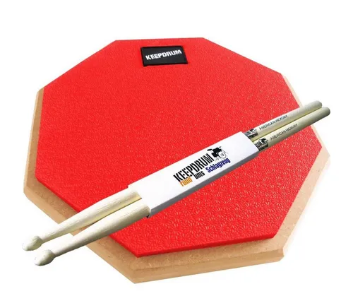 keepdrum Schlagzeug keepdrum DP-RD Übungspad mit Schlagzeugstöcken,mit Drumsticks