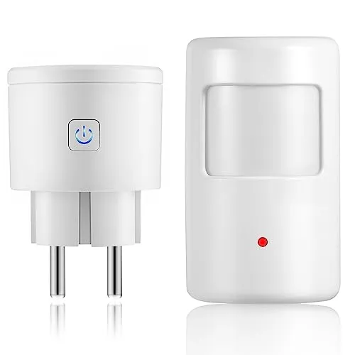 LEUTED Bewegungsmelder Steckdose mit Wireless Bewegungssensor