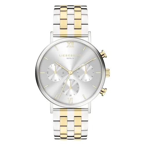 Liebeskind Berlin Damen Analog Armbanduhr - Elegante Armbanduhr aus Edelstahl mit Quarzwerk, kratzunempfindlichem Glas und stilvollem bicolor Design. Ideal für jedes Outfit und in einer schönen Geschenkbox verpackt.