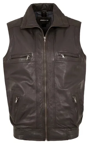 Maddox Lederweste Andi Maddox - Herren Lederweste Lammnappa dunkelbraun