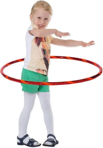 Hoopomania Hula-Hoop-Reifen Super Star Ø80 cm – Rot-Orange für Kinder - Robuster Hula-Hoop-Reifen mit 80 cm Durchmesser, ideal für spielerische Fitness und Bewegungsförderung bei Kindern.