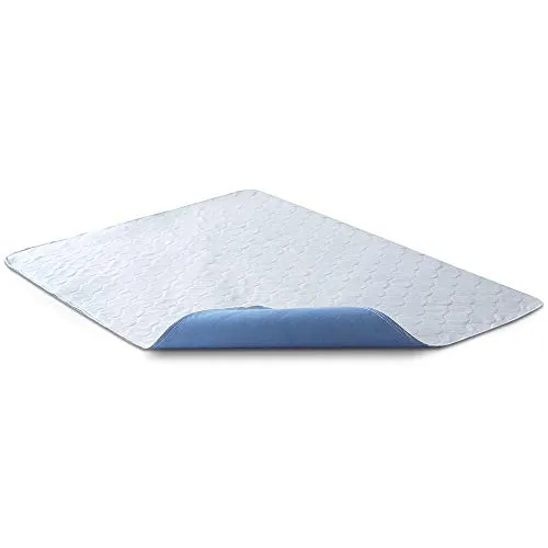 Bedecor Bettunterlage Wasserdicht 70x90 cm Blau Atmungsaktive Absorbierend waschbare Matratzenauflage wiederverwendbar