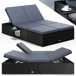 Casaria Doppelliege Gartenliege