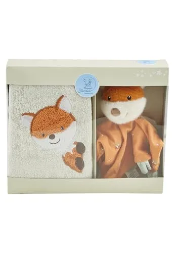 Sterntaler Geschenkset Fuchs Filou - Baby Schmusetuch & Kinderhandtuch - Geschenkset für Babys, bestehend aus einem süßen Schmusetuch mit Rassel und einem weichen, saugfähigen Kinderhandtuch – ideal zur Geburt!