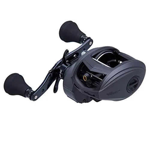 Abu Garcia Revo Toro Beast Baitcastrolle - Schwarz - Angelrolle mit 5 Edelstahl HPCR Lagern für hohen Korrosionsschutz und Power Stack Carbon Matrix Brems-System für präzise Anpassungen in jeder Angelsituation.