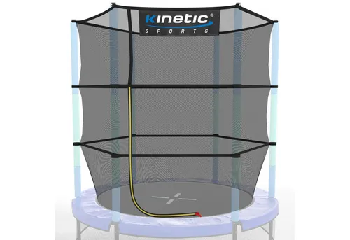 Kinetic Sports Trampolinnetz - UV-beständiges Ersatz Fangnetz mit Reißverschluss - Trampolinsicherheitsnetz, bietet optimalen Schutz beim Springen und ist UV-beständig für langanhaltende Nutzung im Freien.