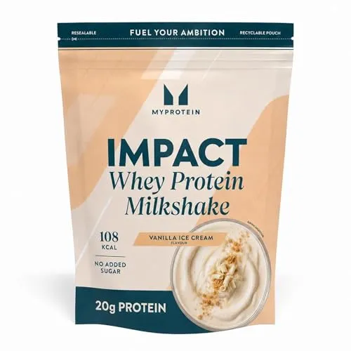 Myprotein Impact Whey Protein Milchshake – Vanilleeis | 15 Portionen – 435 g | Bis zu 20 g Protein | cremig, köstlich und nur 108 kcal