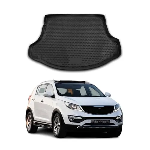 Kofferraummatte für Kia Sportage 2010-2015 - Fahrzeugspezifische Kofferraumwanne aus Gummi, wasserdicht und rutschfest für mehr Sicherheit, ideal für alle Wetterbedingungen.
