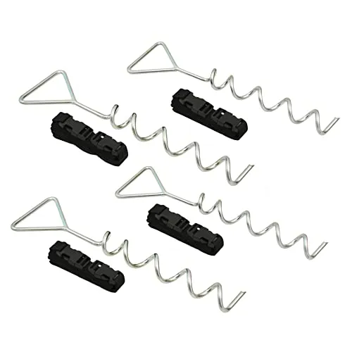 Ultrasport Uni Befestigungsset Sicherungsset/Bodenverankerung Bodenanker 2024, Silber/Schwarz, 40 cm