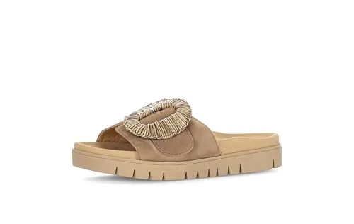 Gabor samtchevreau Pantolette dunkelbeige Gr. 39 in beige von Gabor