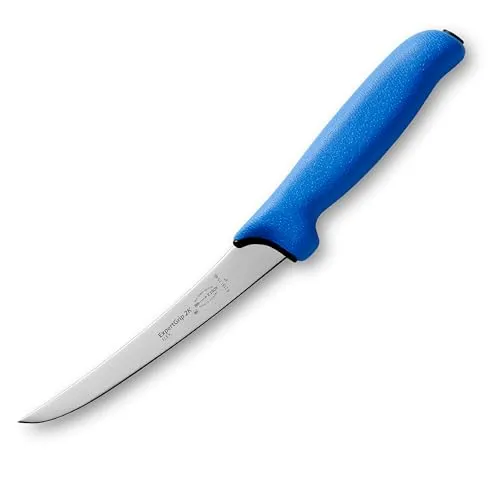 F. DICK Ausbeinmesser ExpertGrip 15 cm, flexibel- rostfrei, Klinge extra scharf, 56 HRC, Fleischermesser ergonomischer Griff - Spezialstahl Metzgermesser - Profi Messer - 82181151-66 - blau/schwarz