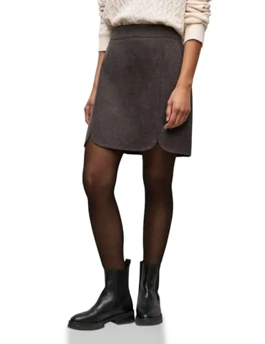 Damen Rock in Woll-Optik mit Schlitzen - Eleganter knielanger Rock mit dezenten Schlitzen und praktischem Zipper hinten. Der angenehme Tragekomfort und die hochwertige Materialmischung machen ihn zum idealen Begleiter für jeden Anlass.