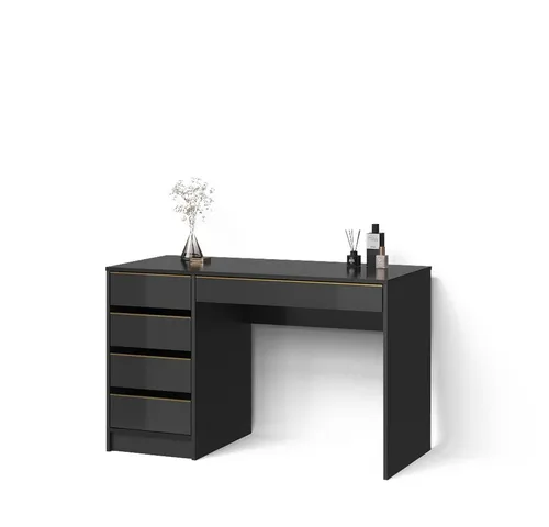 Livinity® Schminktisch Imola, Schwarz/Gold in schwarz von Livinity®